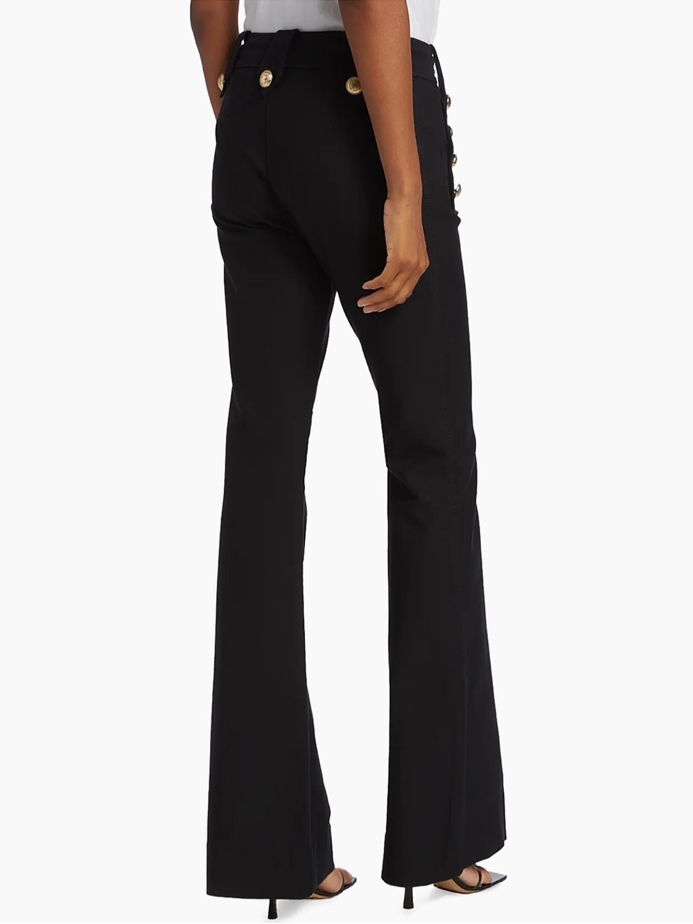 10 Crosby Derek Lam Robertson Black Sailor Ponte Flare Pants - Picture 3 of 13